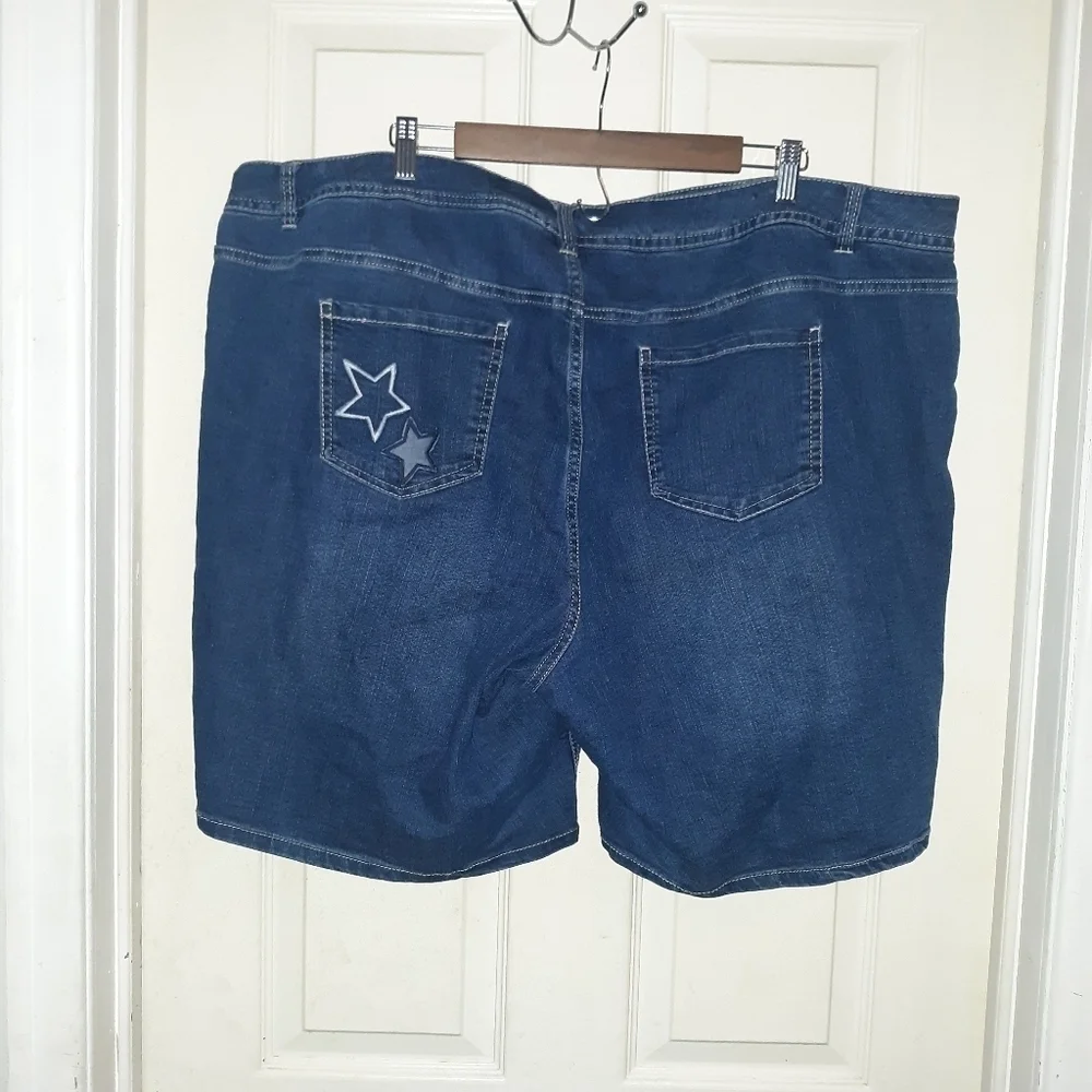 Avenue denim embroidered shorts size 26